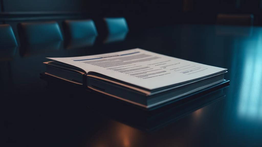 AI governance policy document on a boardroom table